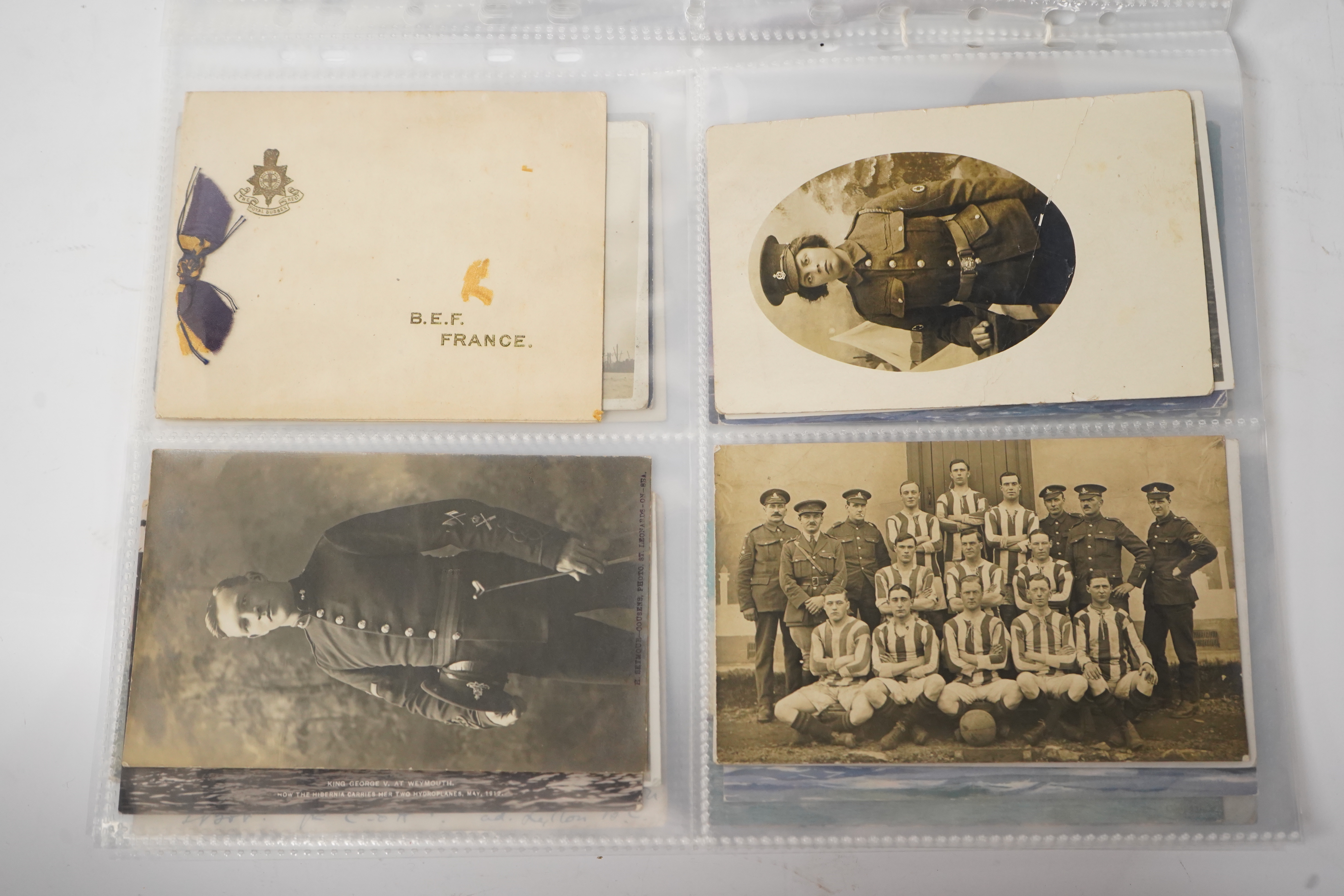 Military Interest: a group of sixty four vintage postcards, mostly pre WW1, including suffrage